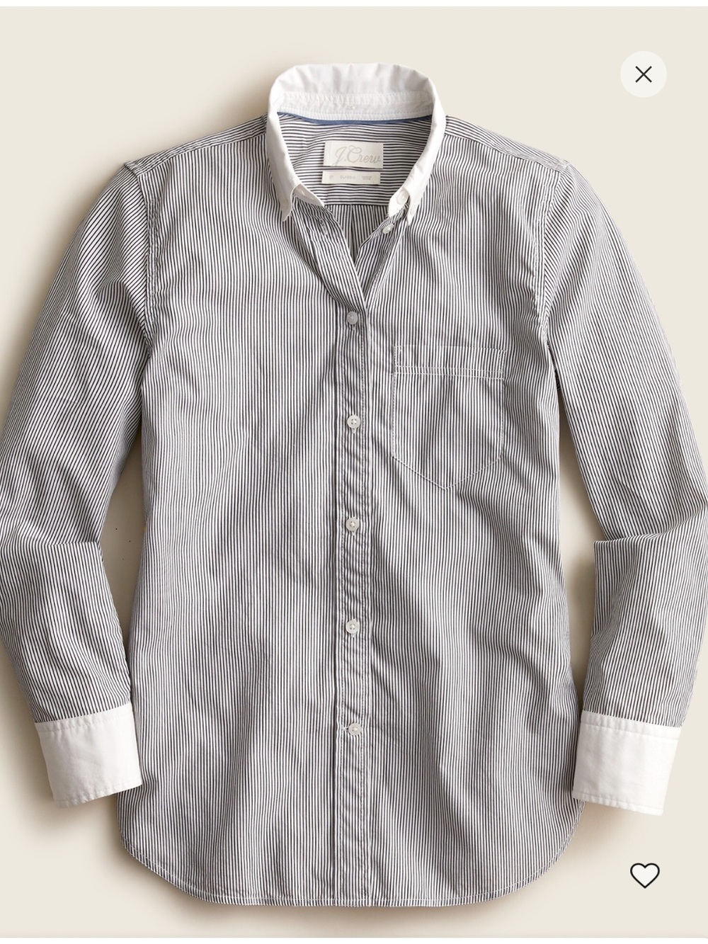 J. Crew classic fit button down with banker collar